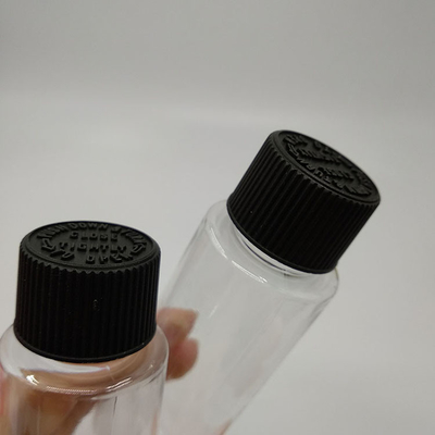 Bouteilles en plastique à vis liquide avec personnalisation du panneau d'étiquette