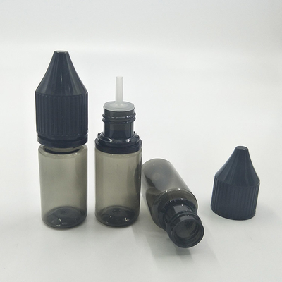 Bouteille de gouttelette de liquide PET imprimée sur mesure avec bouchon à vis et conception d'étiquette d'impression à écran