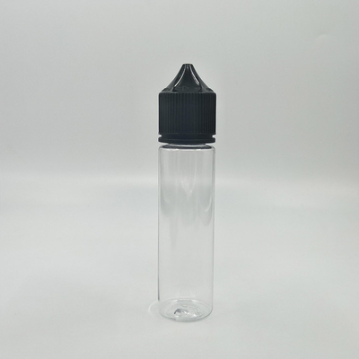 Bouteille de liquide PET E à l' épreuve des enfants personnalisée avec forme ronde transparente
