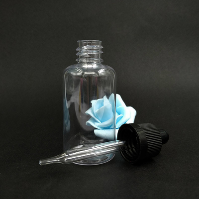 Bouteilles gouttelettes en verre lisse pour liquide - Cap de gouttelette de différentes tailles 10ml-120ml
