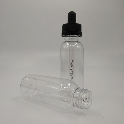 Bouteilles de gouttelette en verre noir transparentes personnalisables avec capuchon à vis pour liquide