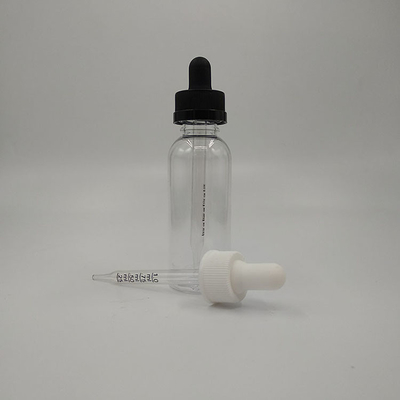 Bouteilles de gouttelette en verre noir transparentes personnalisables avec capuchon à vis pour liquide