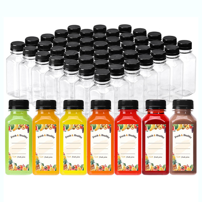 Bouteilles de thé au lait en verre moderne carrée ronde 120 ml 250 ml 500 ml