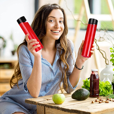 Bouteilles de thé au lait sans BPA avec vis sur couvercle Carré, forme ronde et poignée pratique