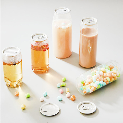 Bouteilles de thé au lait en plastique isolé avec poignée pour diverses boissons