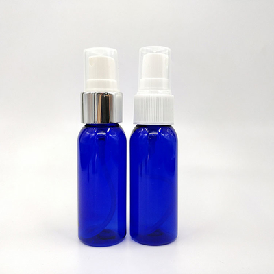 Bouteille de pompe cosmétique en plastique PETG hauteur 118 mm avec conception en relief