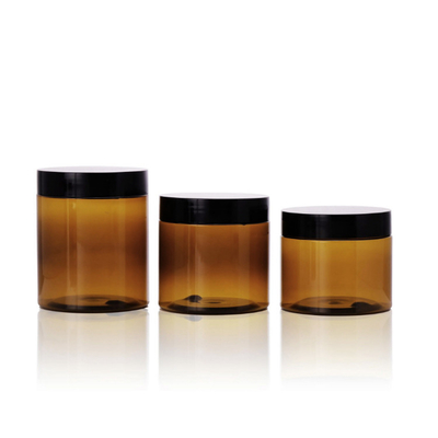 Jars transparentes en PET de 200 ml 250 ml 300 ml 500 ml à bouche large en PET avec couvercle en aluminium
