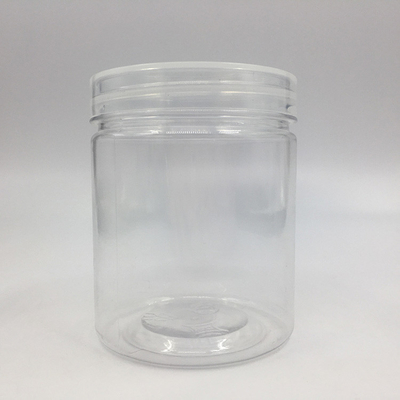 Contenants en pot en plastique personnalisables avec logos imprimés et options de couvercle