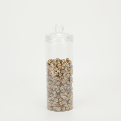 Contenant en pot en plastique transparent avec couvercle en aluminium pour emballage pharmaceutique