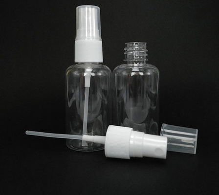 Bouteille de pulvérisation de brouillard clair de 30 ml en plastique PET vide et rechargeable avec capuchons noirs et blancs