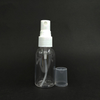 Bouteille de pulvérisation de brouillard clair de 30 ml en plastique PET vide et rechargeable avec capuchons noirs et blancs