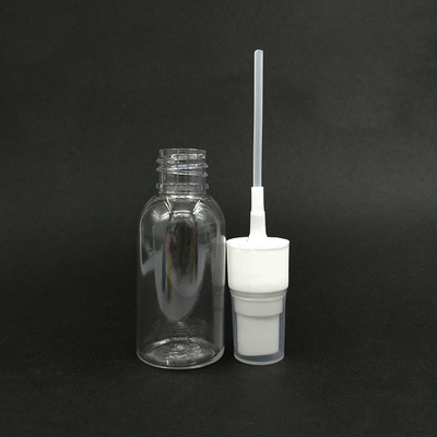 Bouteille de pulvérisation de brouillard clair de 30 ml en plastique PET vide et rechargeable avec capuchons noirs et blancs