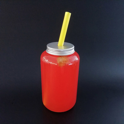 Bouteilles de thé au lait carrées étanches aux fuites avec vis sur couvercles et poignées ergonomiques