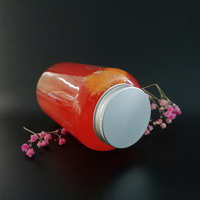 Bouteilles de thé au lait carrées étanches aux fuites avec vis sur couvercles et poignées ergonomiques