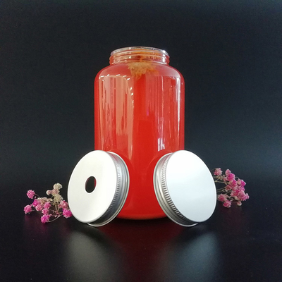 Bouteilles de thé au lait carrées étanches aux fuites avec vis sur couvercles et poignées ergonomiques