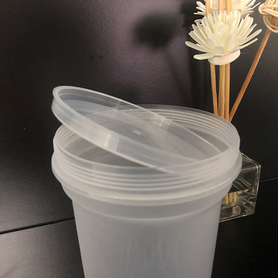 Bouteilles de thé à bulles de 0,5 kg carrées avec vis sur le couvercle et la poignée