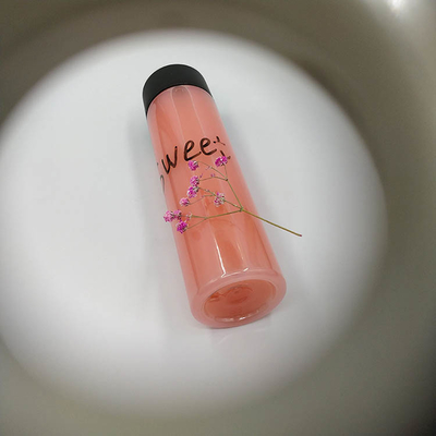 Bouteilles de thé au lait en plastique transparent à l'épreuve des fuites avec poignée