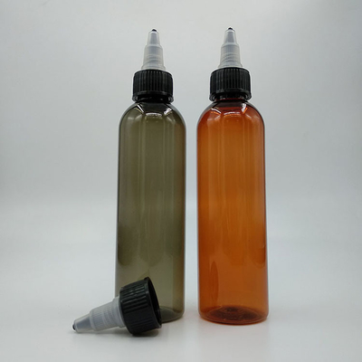 Bouteilles à goutte à goutte personnalisées avec capuchon à vis en noir transparent pour le stockage de liquide