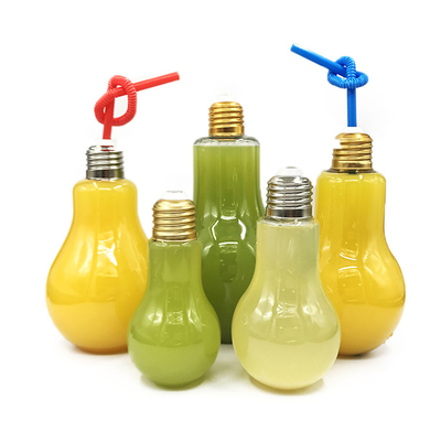 Bouteilles de thé au lait en plastique étanches aux fuites avec vis sur le couvercle