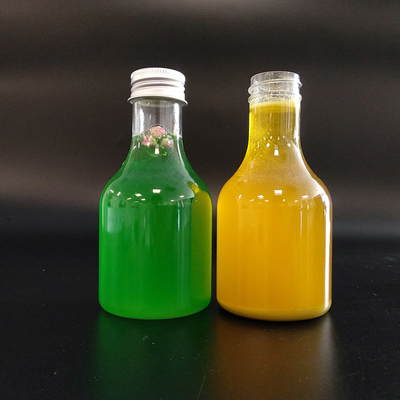 Bouteilles de thé au lait en plastique carrées / rondes à l' épreuve des fuites avec vis sur le couvercle