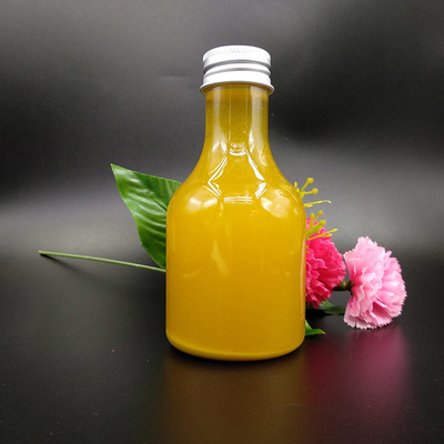 Bouteilles de thé au lait en plastique carrées / rondes à l' épreuve des fuites avec vis sur le couvercle