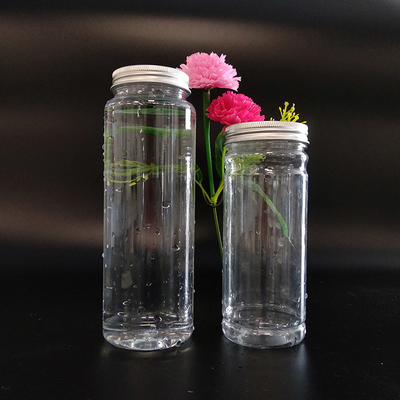Bouteille de thé Boba en plastique transparente et anti-fuite de 1000 ml réutilisable avec vis sur le couvercle
