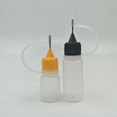 Bouteilles à goutte-à-goutte claires avec capuchon à vis pour la distribution de liquide