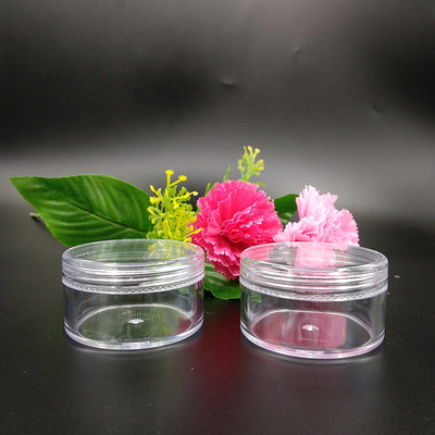 Boîtier cosmétique en plastique transparent avec joint sensible à la pression