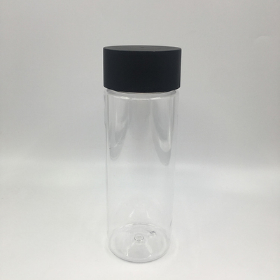 Bouteilles de thé au lait en plastique rondes carrées de 250 ml avec vis sur le couvercle