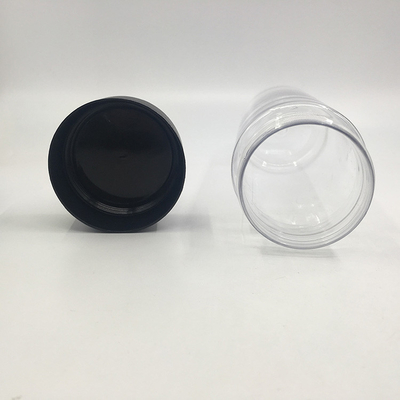Bouteilles de thé au lait en plastique rondes carrées de 250 ml avec vis sur le couvercle