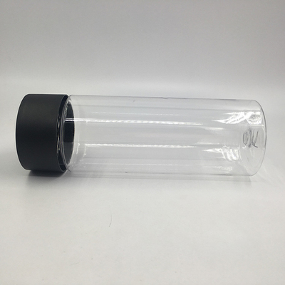 Bouteilles de thé au lait en plastique rondes carrées de 250 ml avec vis sur le couvercle