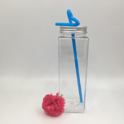 Bouteilles de thé à bulles légères sans BPA avec vis sur le couvercle 0,5 kg Claire ou personnalisable
