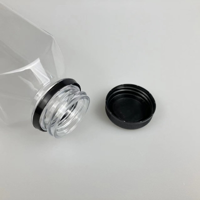 Bouteilles de thé au lait en plastique isolé avec vis sur le couvercle et le manche