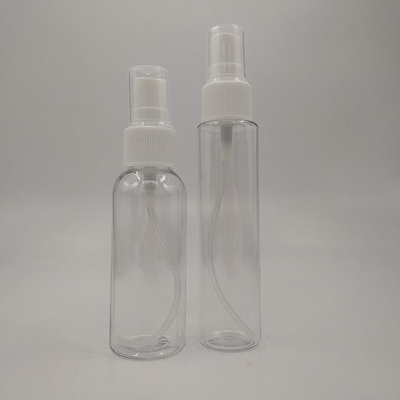 Bouteille de pulvérisation PET transparente avec un design rond classique lisse