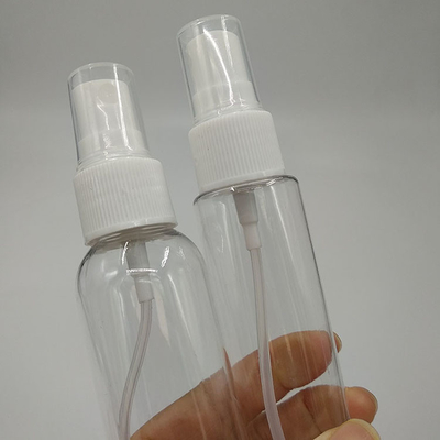 Bouteille de pulvérisation PET transparente avec un design rond classique lisse