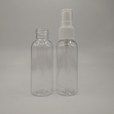 Bouteille de pulvérisation PET transparente avec un design rond classique lisse
