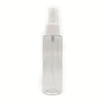 Bouteilles de pulvérisation en plastique PET circulaire et transparente pour les voyages et les cosmétiques