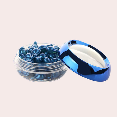 Récipient cosmétique rond transparent 30 ml pot en PP avec conception de surface personnalisée