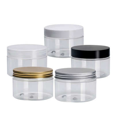 Bouteilles en plastique cosmétique transparente personnalisées avec impression personnalisable