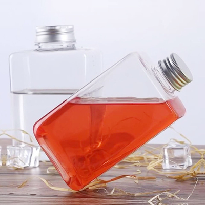 Bouteilles de boissons en plastique anti-fuite personnalisables avec poignée