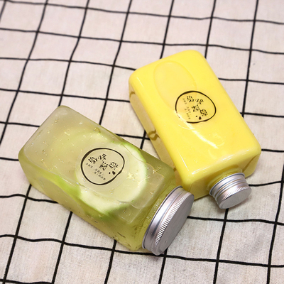 Bouteilles de thé au lait en plastique étanches aux fuites avec poignées ergonomiques