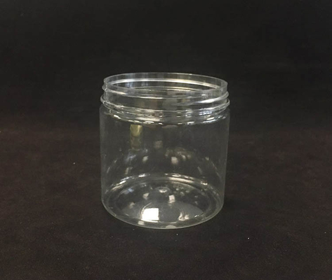 Bouteilles de cosmétiques en plastique transparent avec couvercles en aluminium pour le stockage de crème