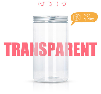 Fabricant en gros de pots vides transparents pots en plastique pour noix de bonbon pots en plastique transparents sur mesure avec couvercle