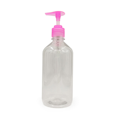 Bouteille de lotion PET en forme de cylindre rond avec bouchon de pompage à vis et finition du cou 24/410