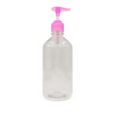 Bouteille de lotion PET en forme de cylindre rond avec bouchon de pompage à vis et finition du cou 24/410