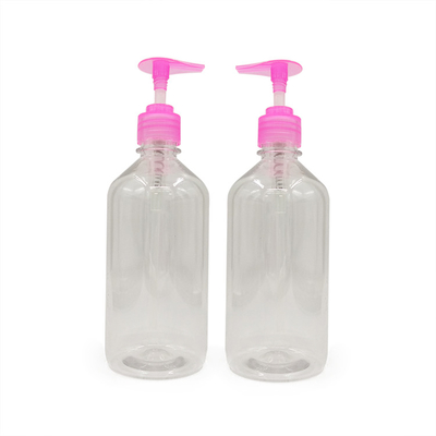 Bouteille de lotion PET en forme de cylindre rond avec bouchon de pompage à vis et finition du cou 24/410
