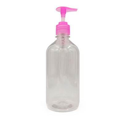 Bouteille de lotion PET en forme de cylindre rond avec bouchon de pompage à vis et finition du cou 24/410