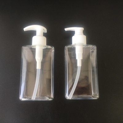 Bouteille de distributeur de pompe rose en plastique PET avec vis d'impression de sélection de soie Cap de calibre 24 mm