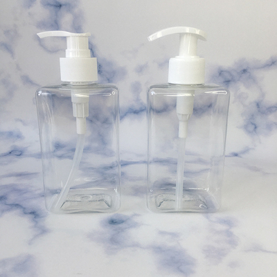 Bouteille de distributeur de pompe rose en plastique PET avec vis d'impression de sélection de soie Cap de calibre 24 mm