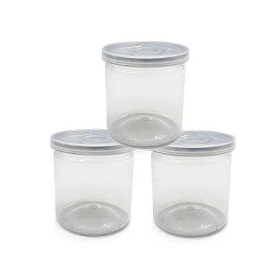 8 oz Bouteilles de plastique transparentes et de stockage et d'emballage personnalisables
